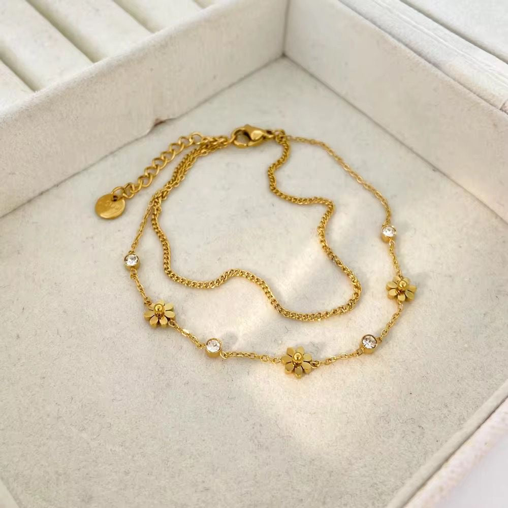 Daisy Layered Bracelet
