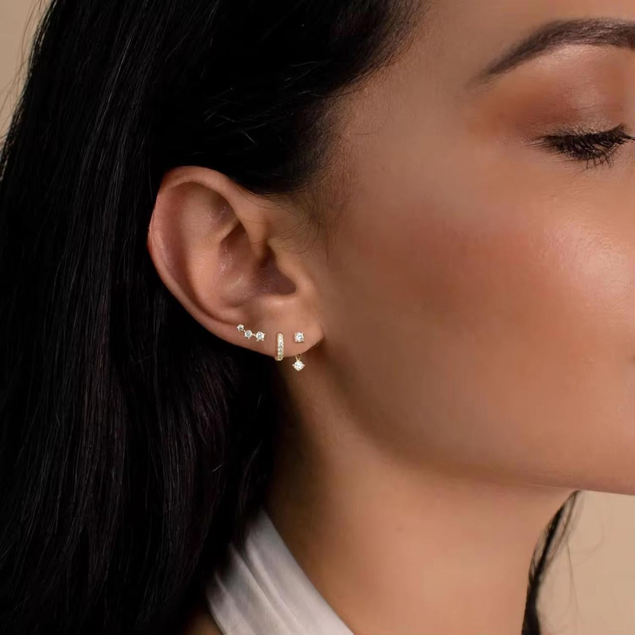 Galaxy Gleam Studs & Hoops Set -Set Of Three