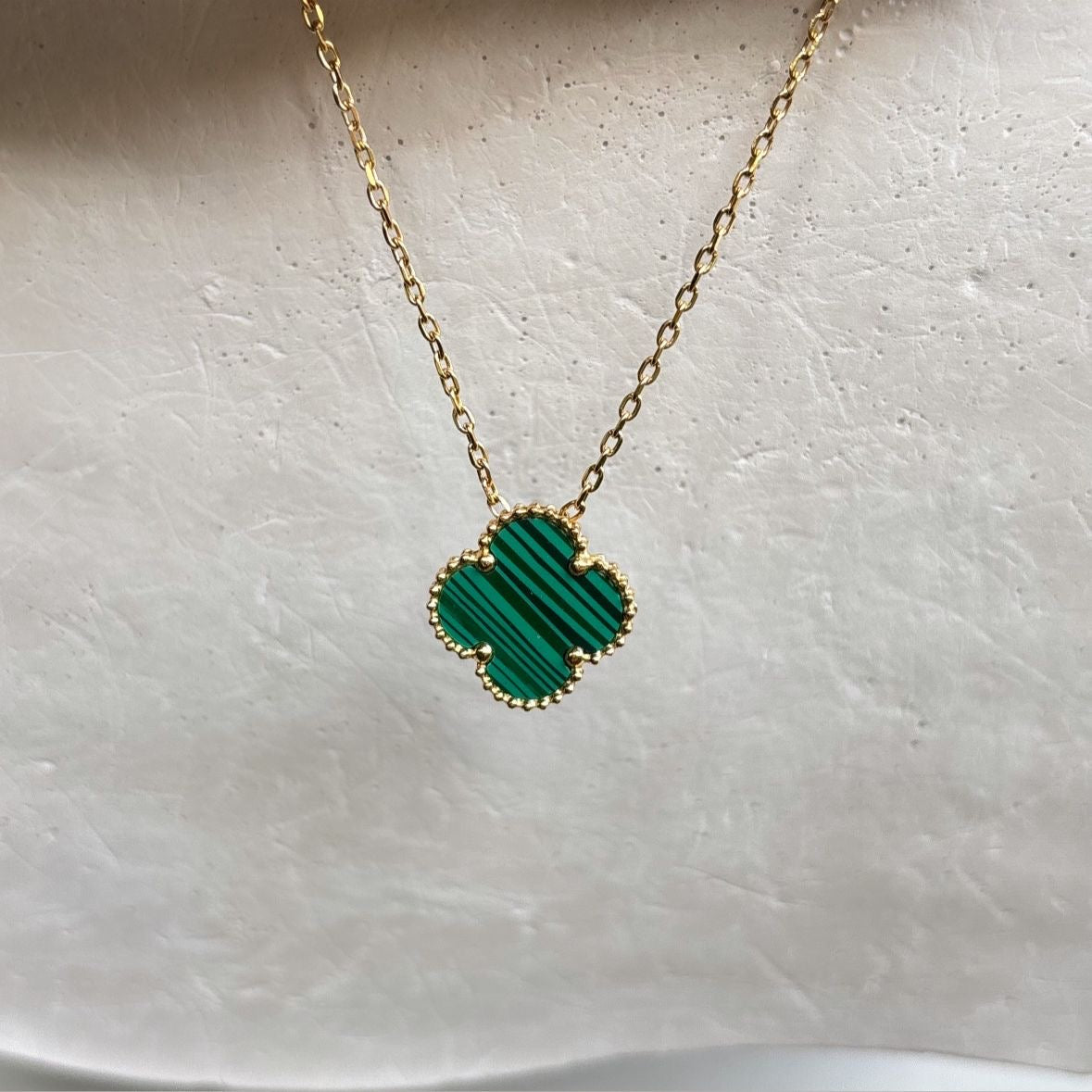 Luxurious Malachite Necklace -18K