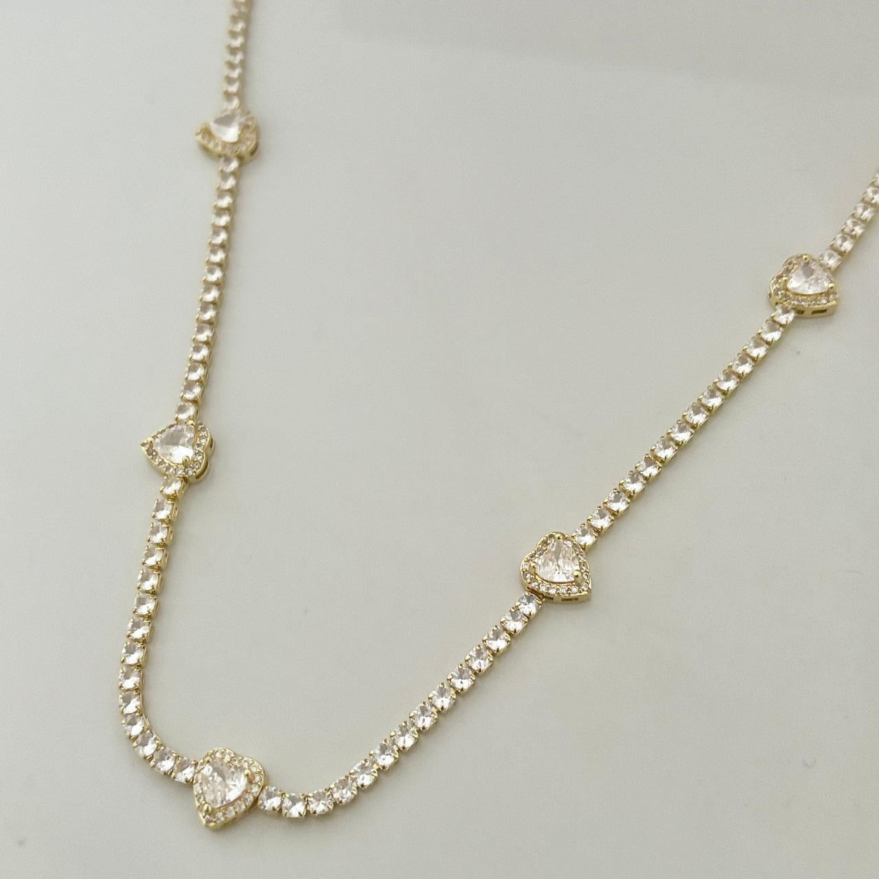Princess LUX Heart Tennis Necklace