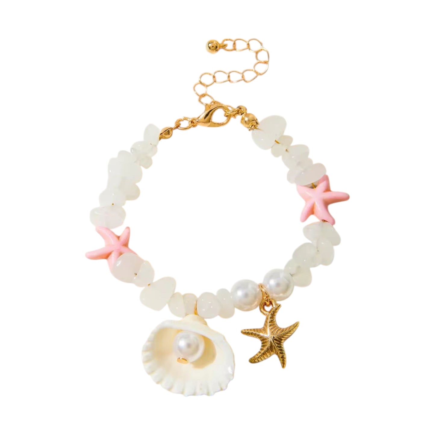Starlight Coastal Bracelet -White X Pink