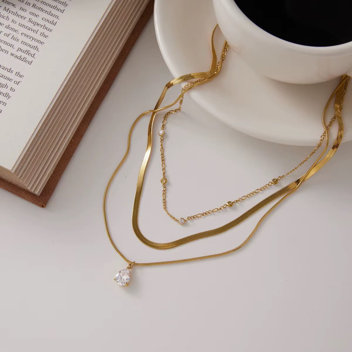 Elise Tri Layer Necklace Set