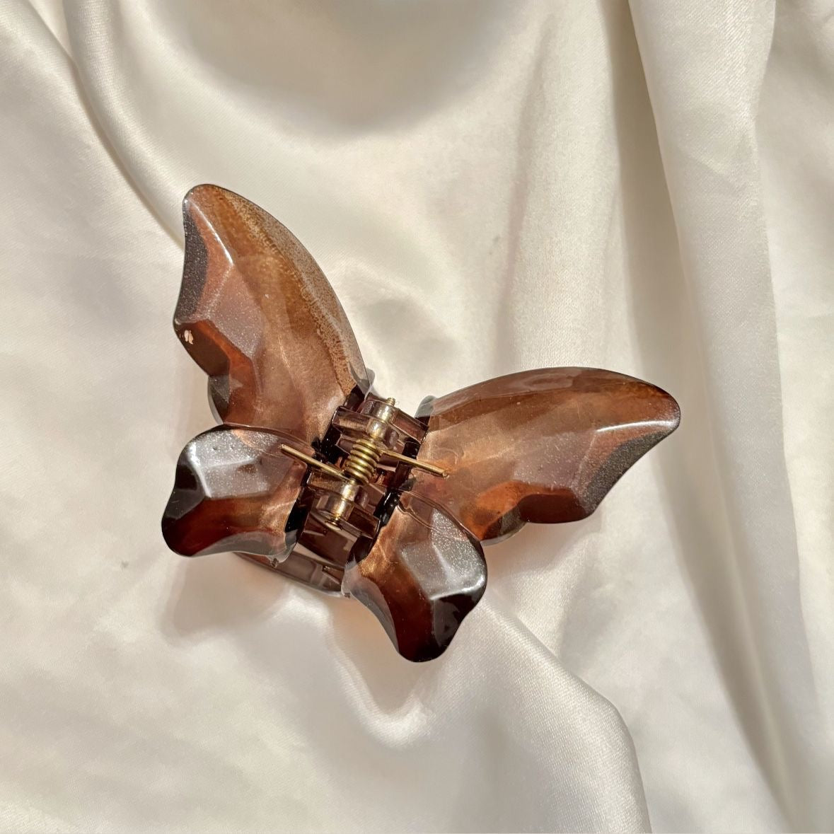 Auburn-Crystal Butterfly Claw Clip