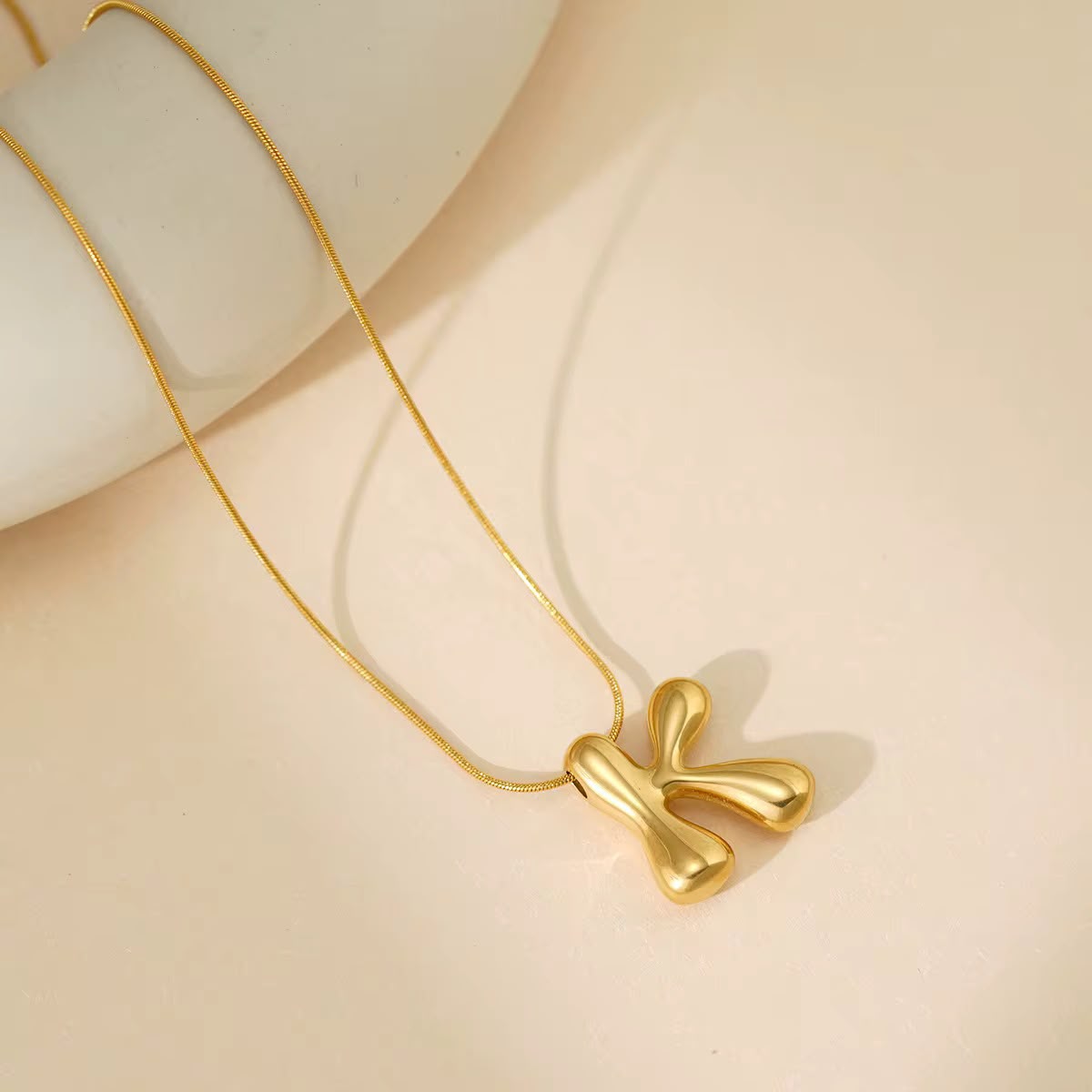 Bubble Initial Necklace