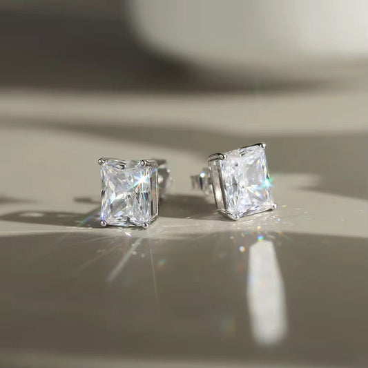 Princess Cushion Cut Studs