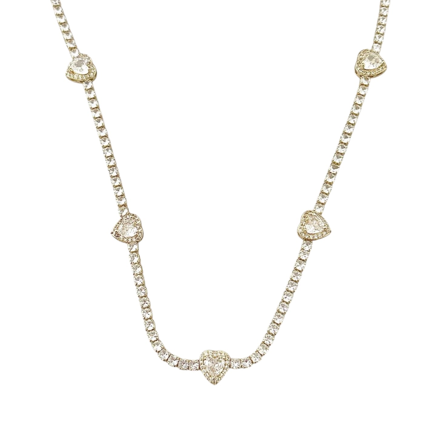 Princess LUX Heart Tennis Necklace