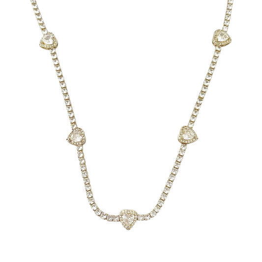 Princess LUX Heart Tennis Necklace