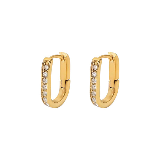 Elegance U Hoops - Zircon Paved