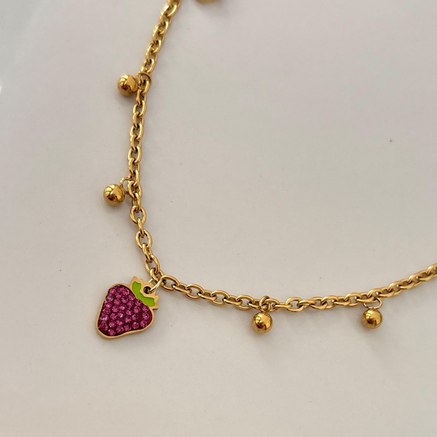 Berry Glitz Charm Bracelet