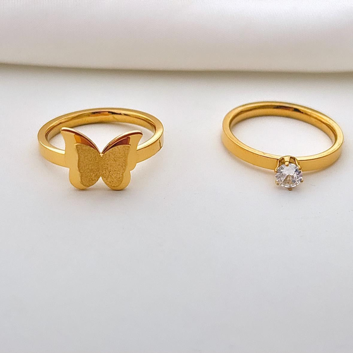 Frosted Flutter Ringset -18K