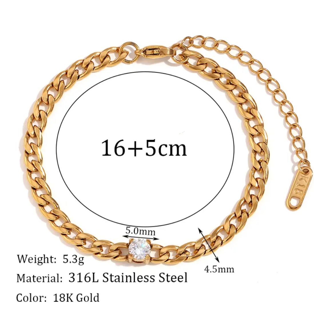 Allure Diamanté Bracelet -18K