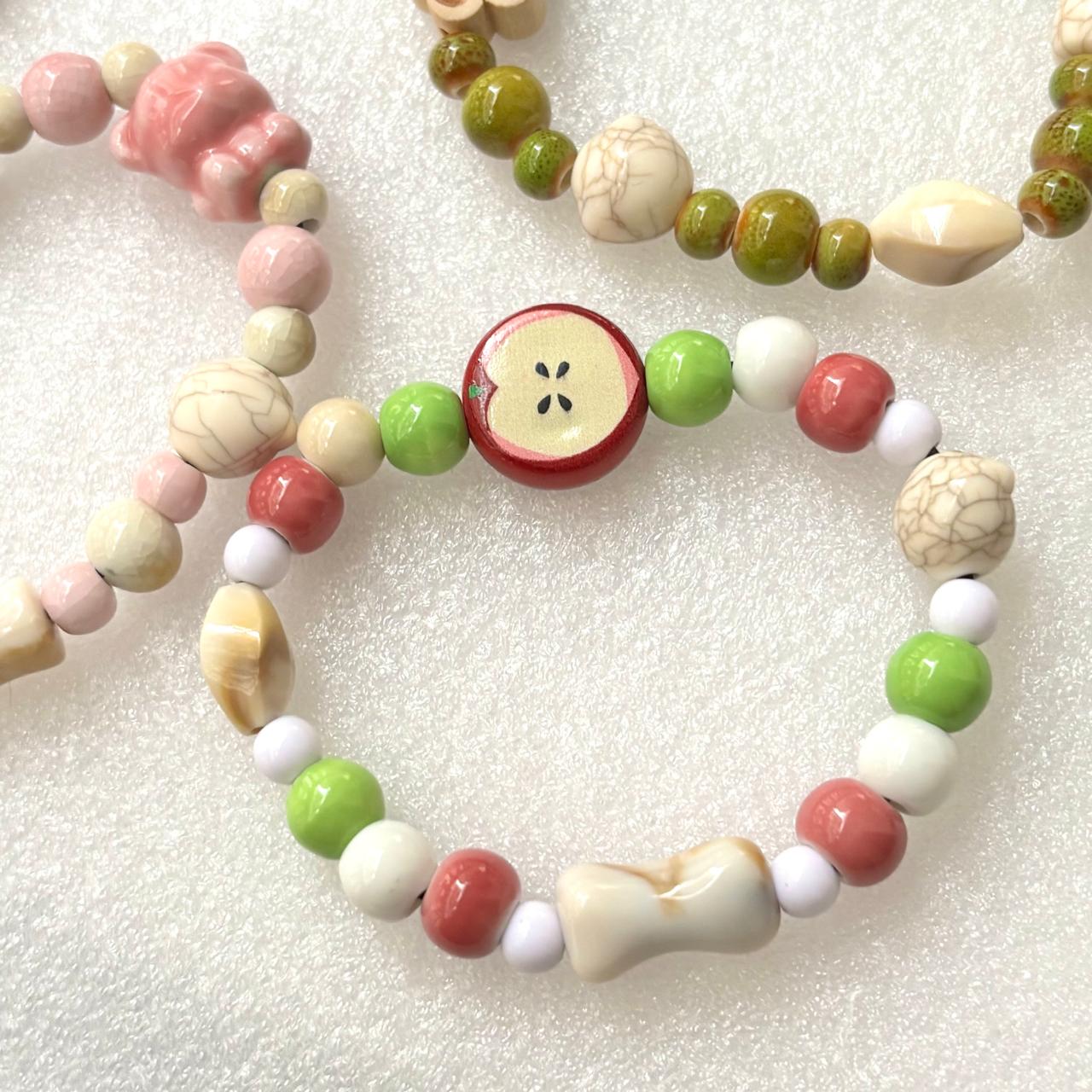 Apple Crunch Beaded Bracelet