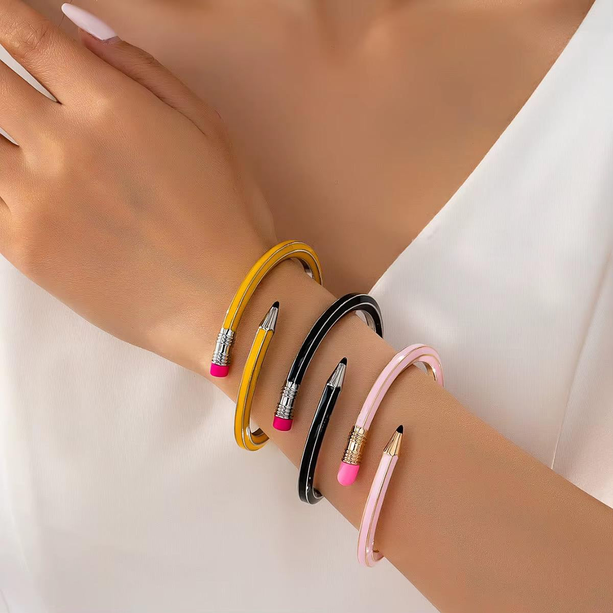 PENCIL Bracelet •Pink