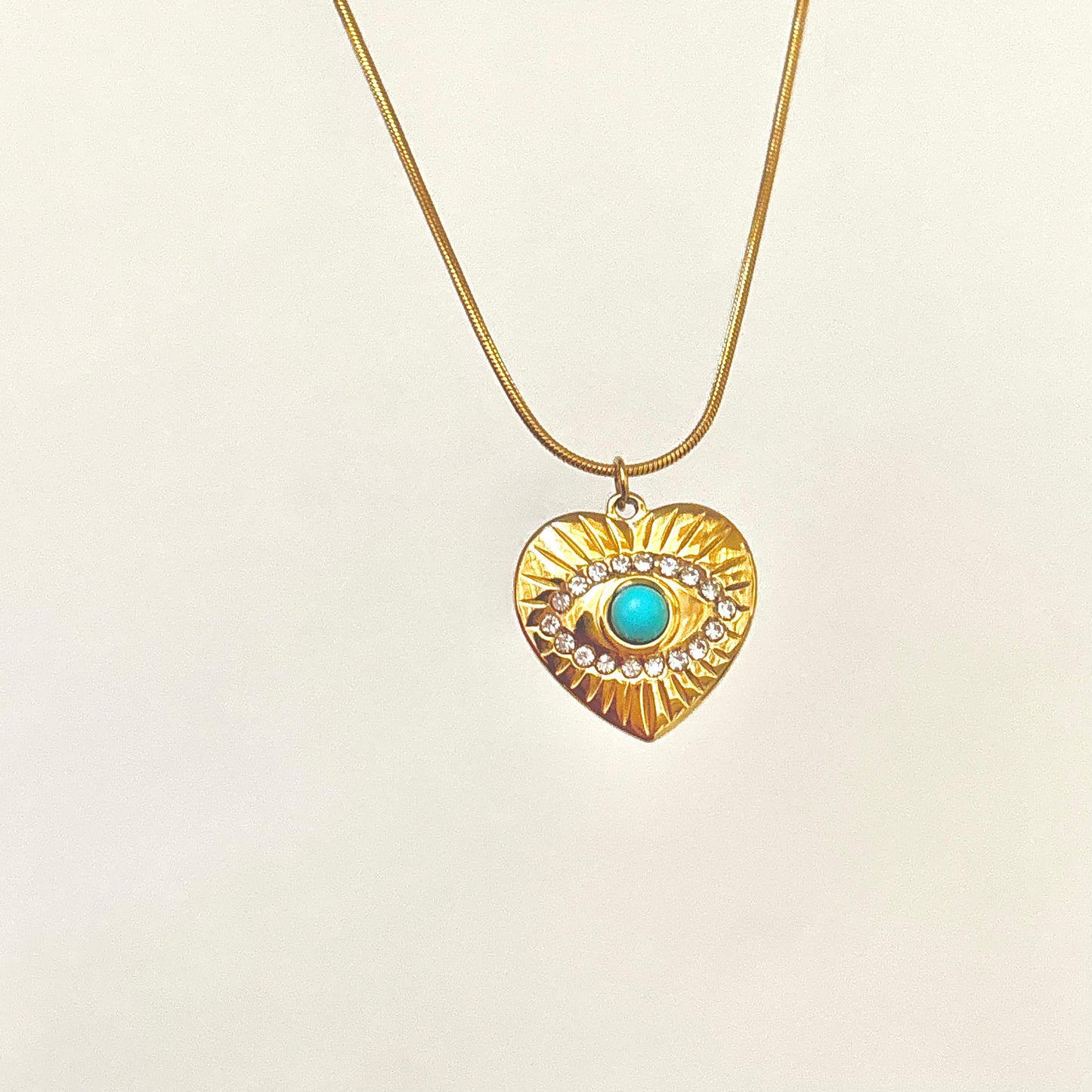 Boho Heart Turquoise Necklace