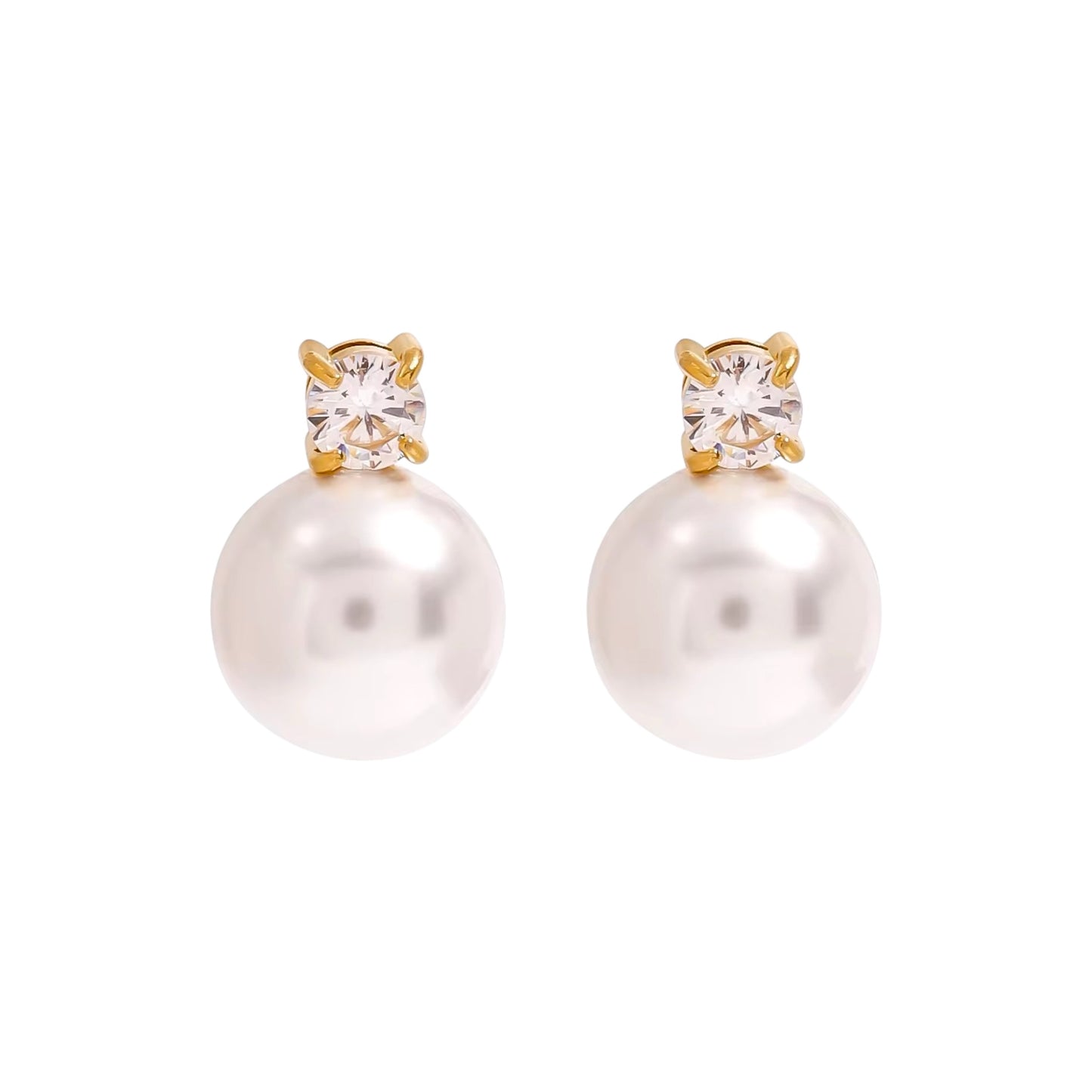 Bling Pearl Studs