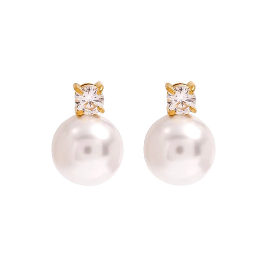 Bling Pearl Studs