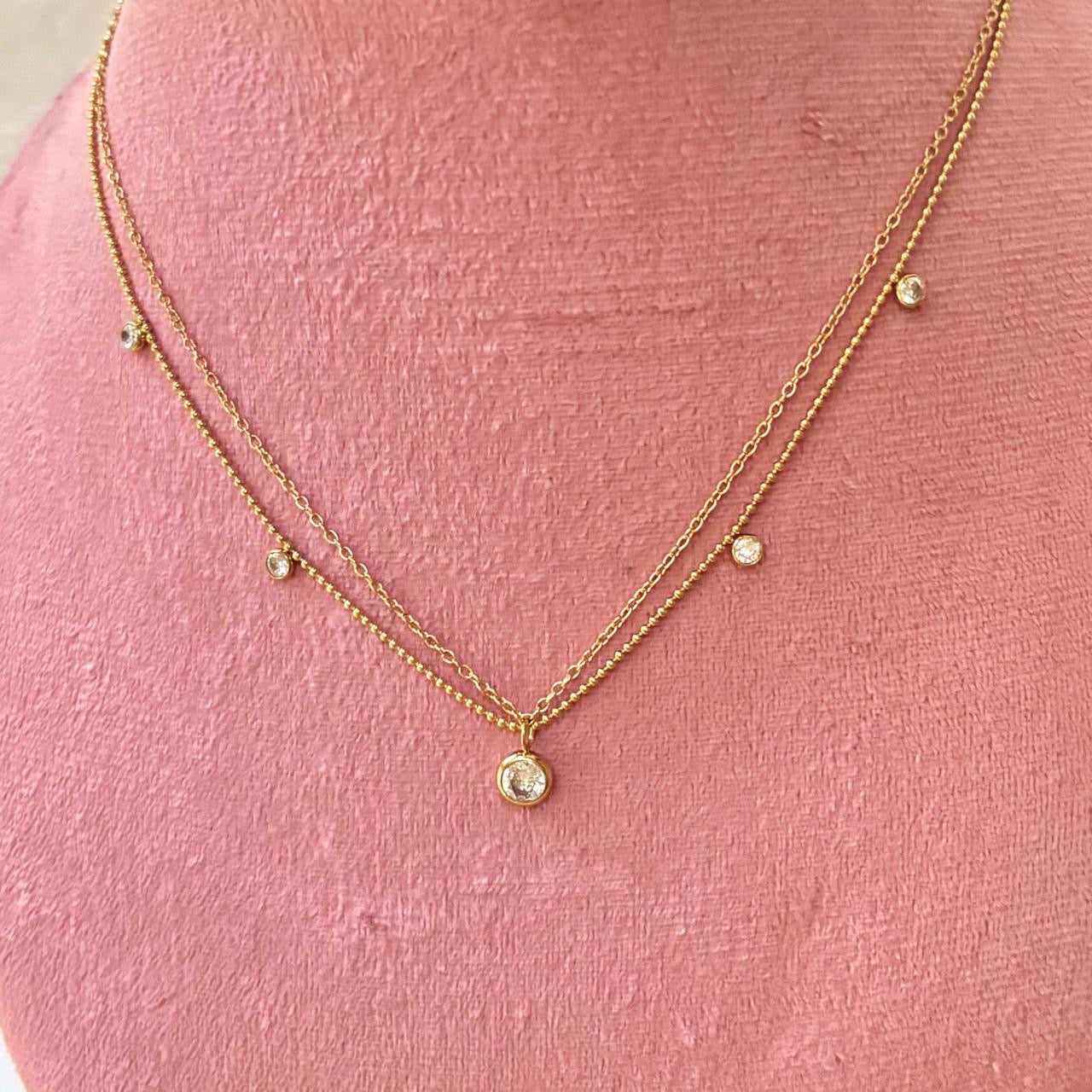 Elisia Layered Charm Necklace
