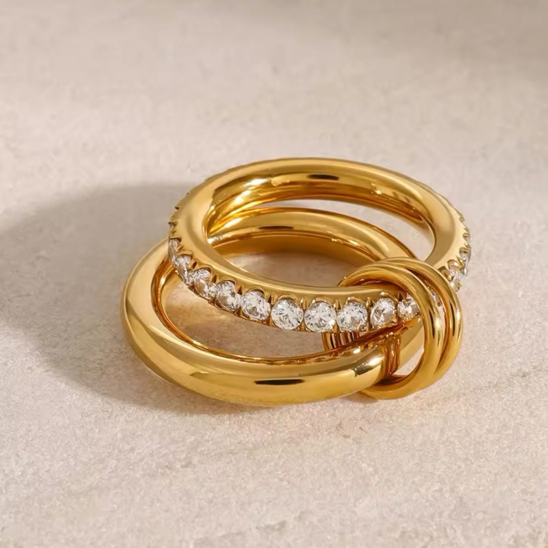 Adelaide Diamante LUX Stack Ring -18K