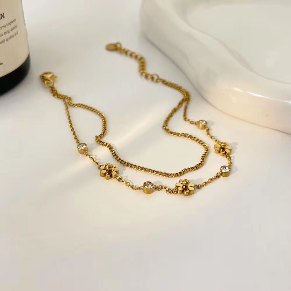 Daisy Layered Bracelet