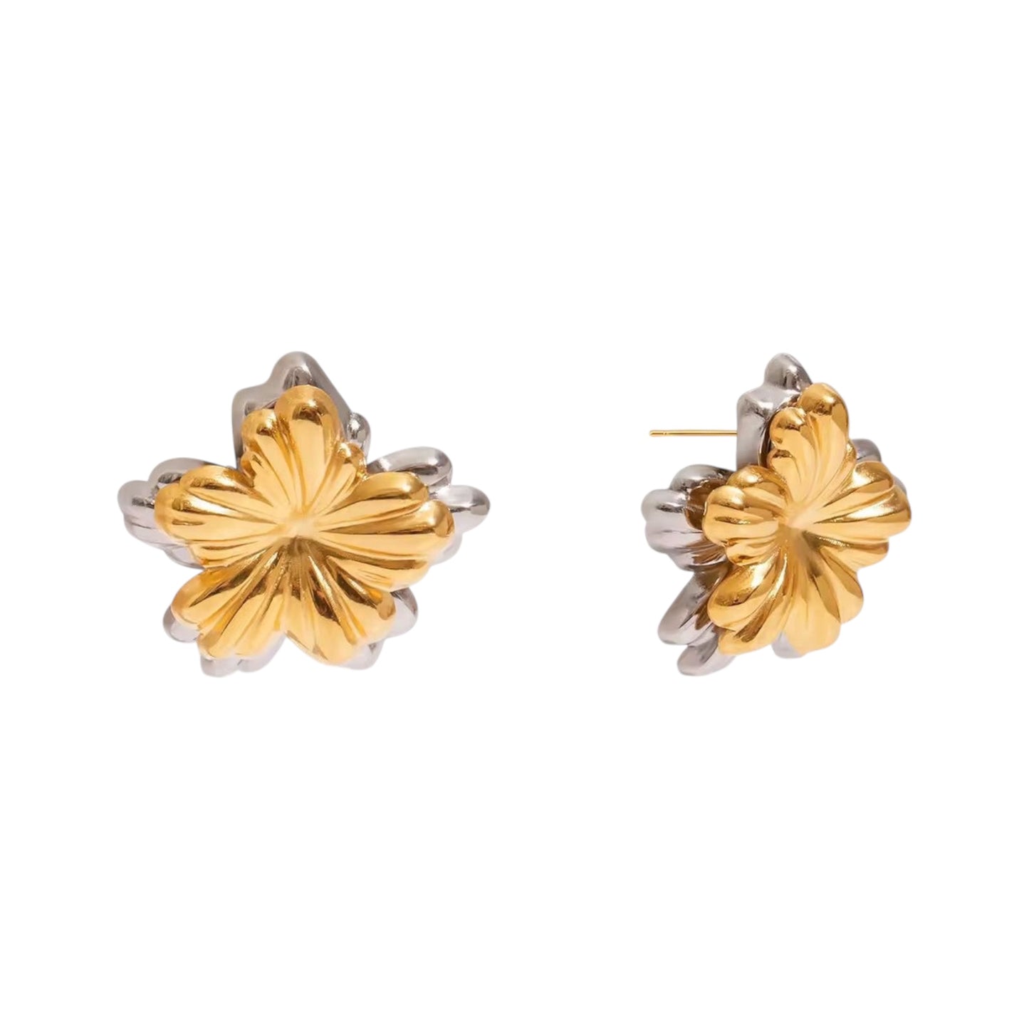 Blossom Studs -Two Toned