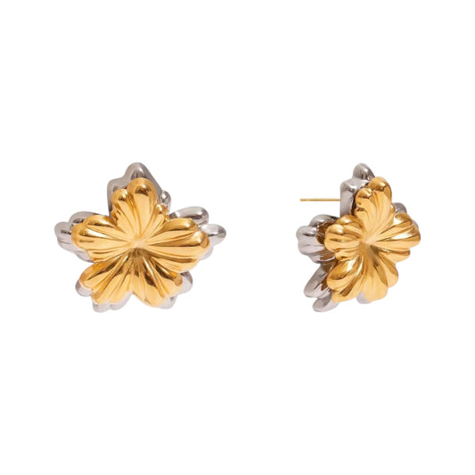 Blossom Studs -Two Toned