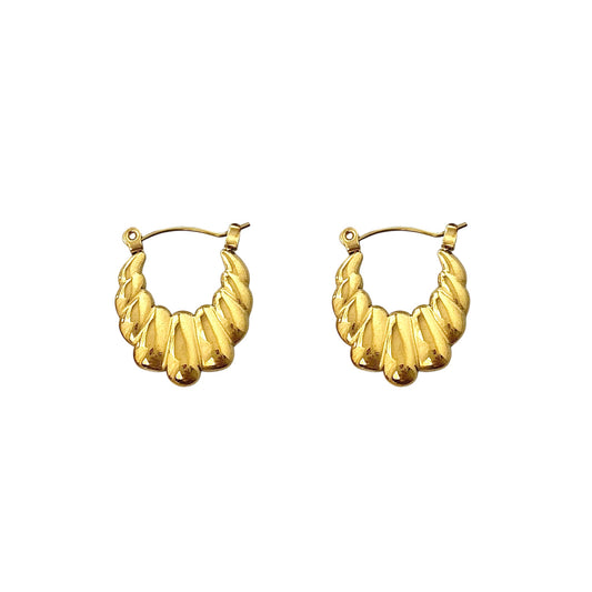 Crinkle Hoops -18K