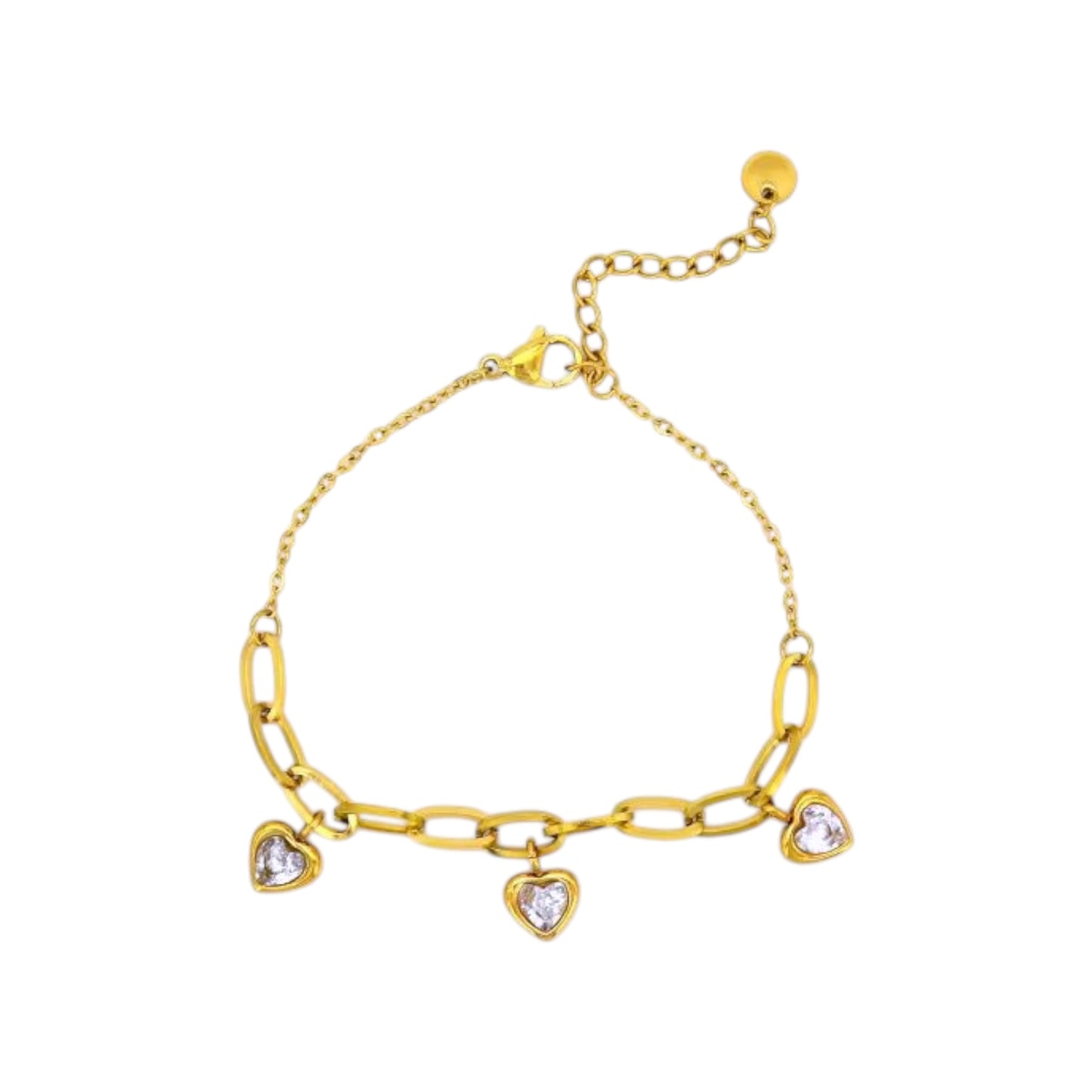 Dainty Heart Charm Bracelet