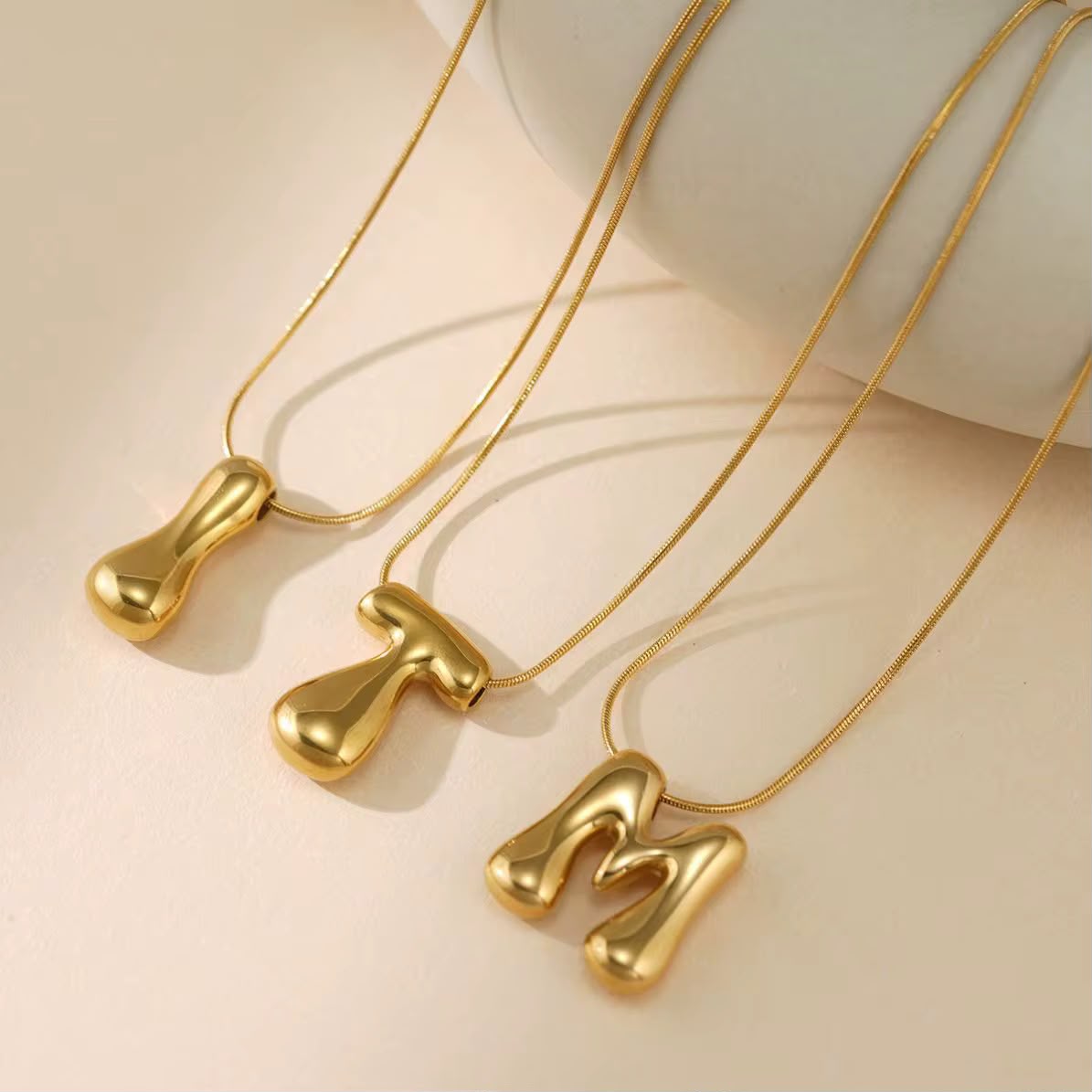 Bubble Initial Necklace