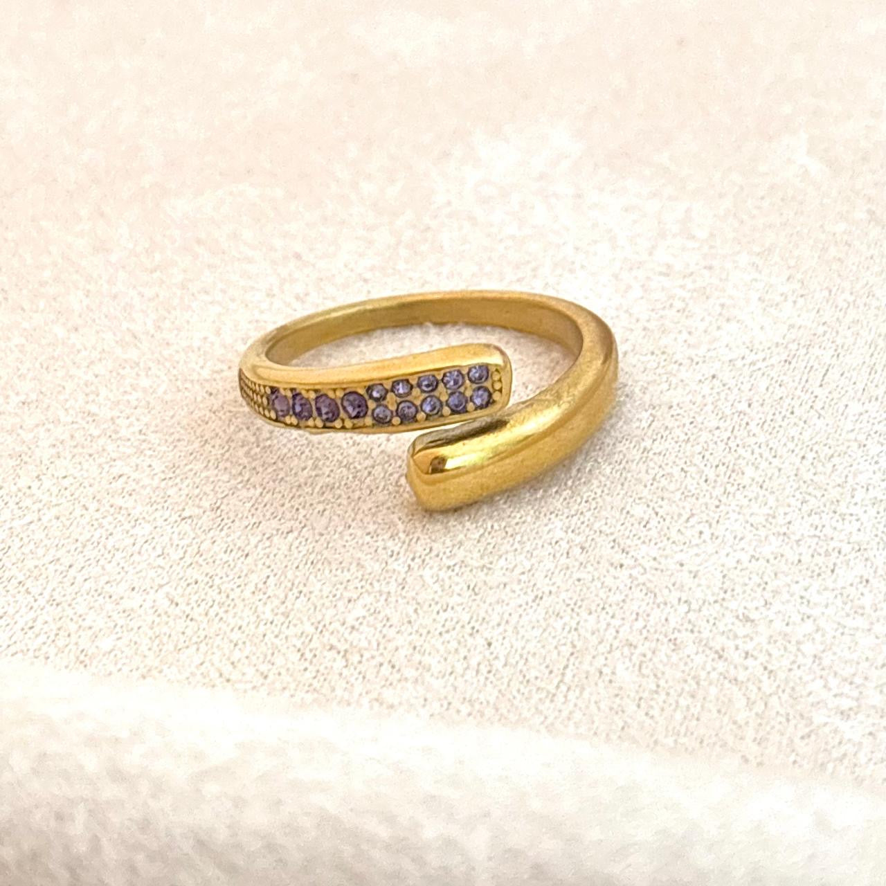 Amethyst Pave Ring