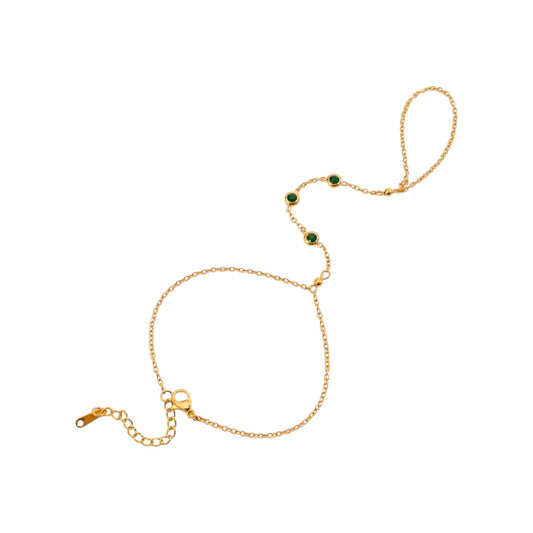 Serene Emerald Hand Chain