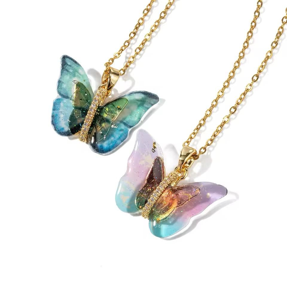 Candyfloss Crystal Mariposa Necklace