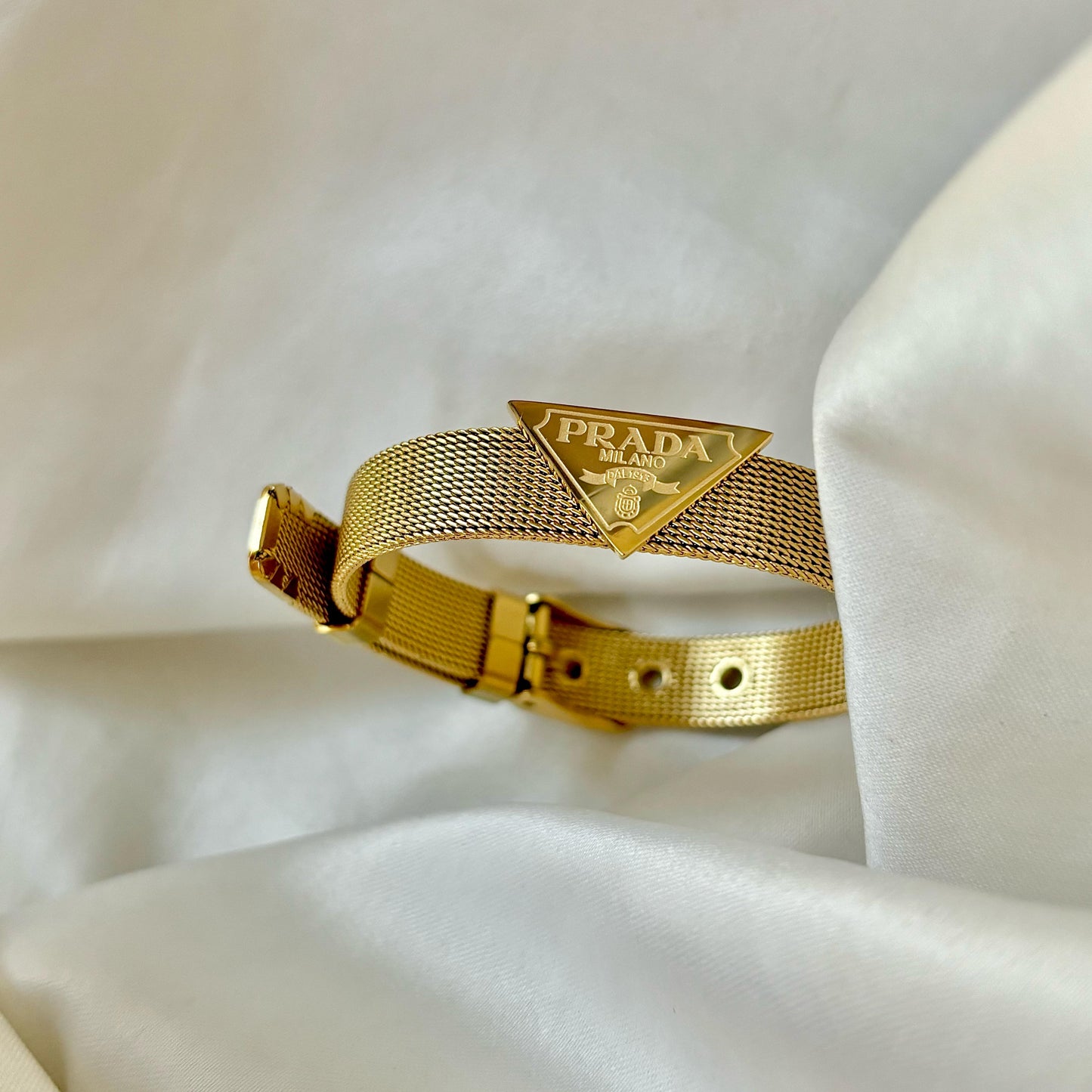 Luxe P-Thick Mesh Belt Bracelet -18K