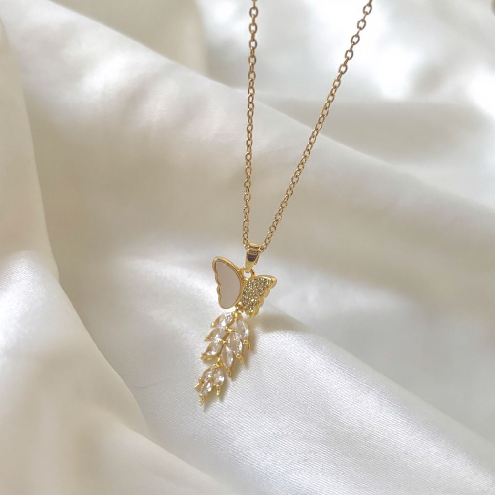 Mariposa Diamanté Tassel Necklace