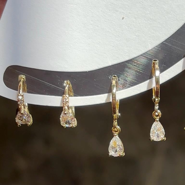 Celestia Gem Hoops & Huggies Set