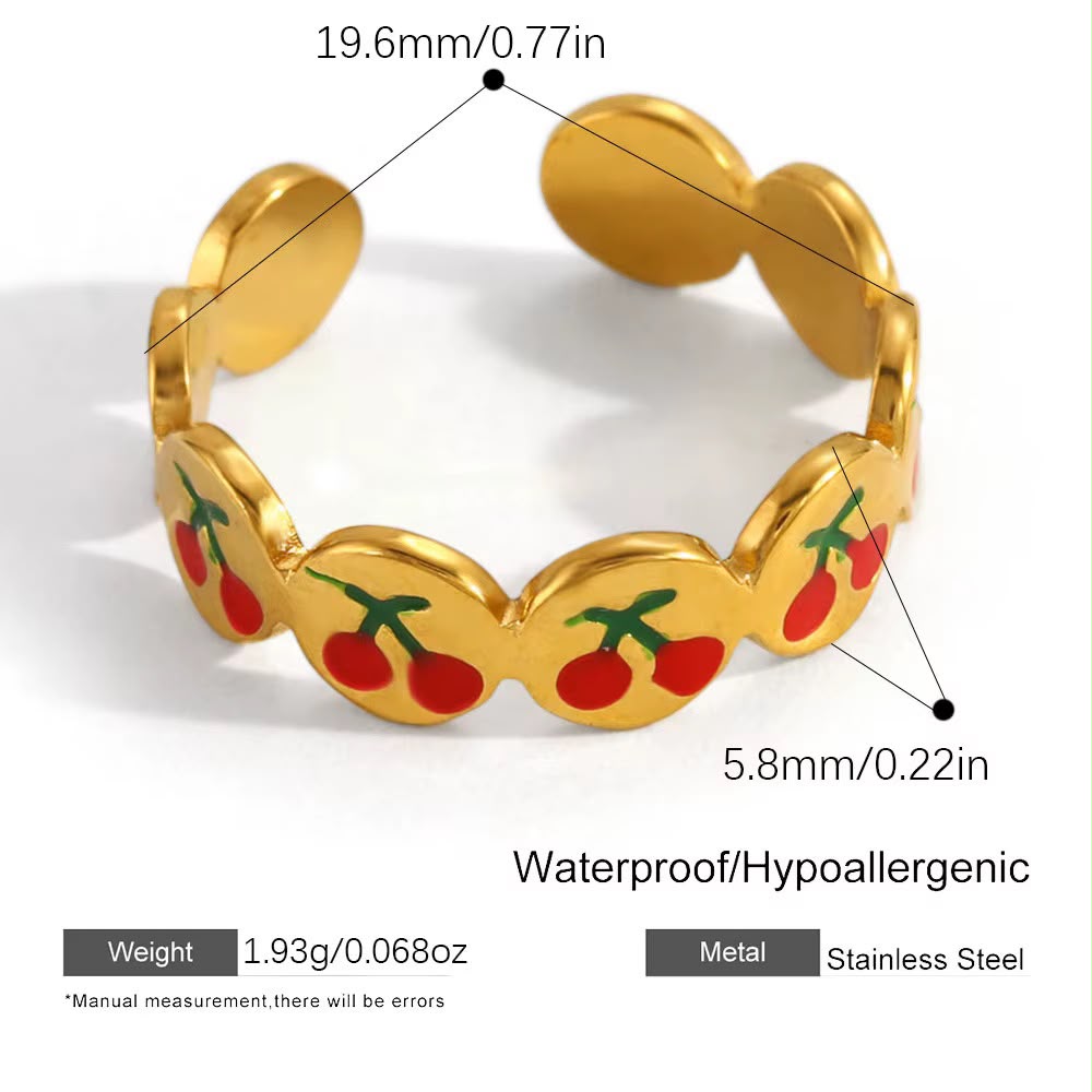 So Cherry Band Ring