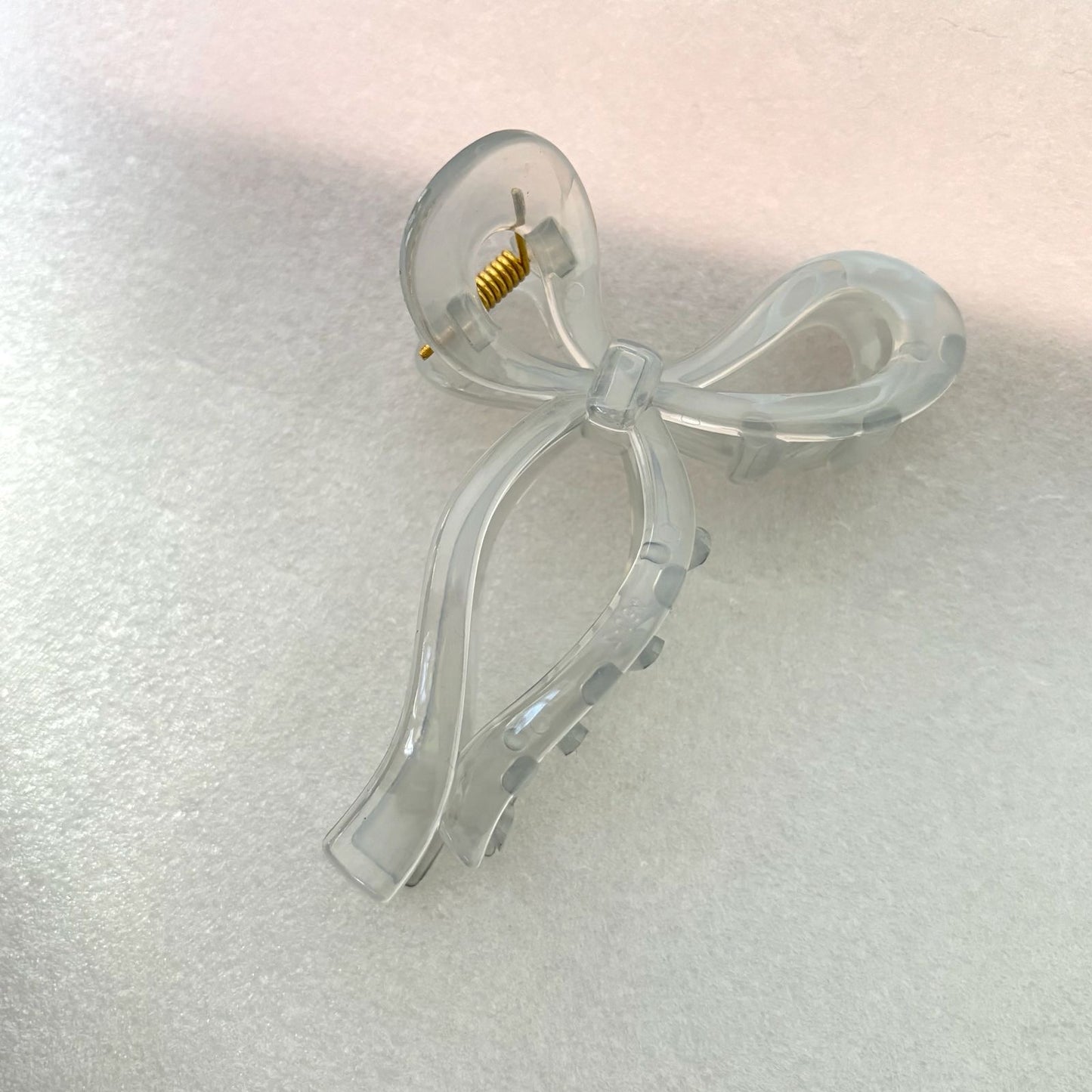 Marble Pastel Bow Claw Clip -Aesthetic Gray