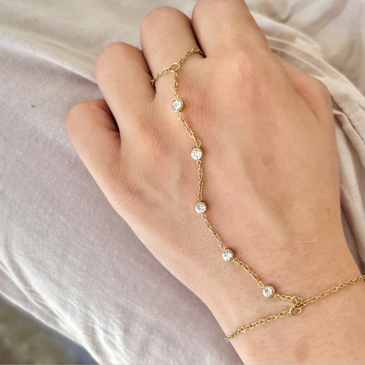 Isabelle Diamond Hand Chain