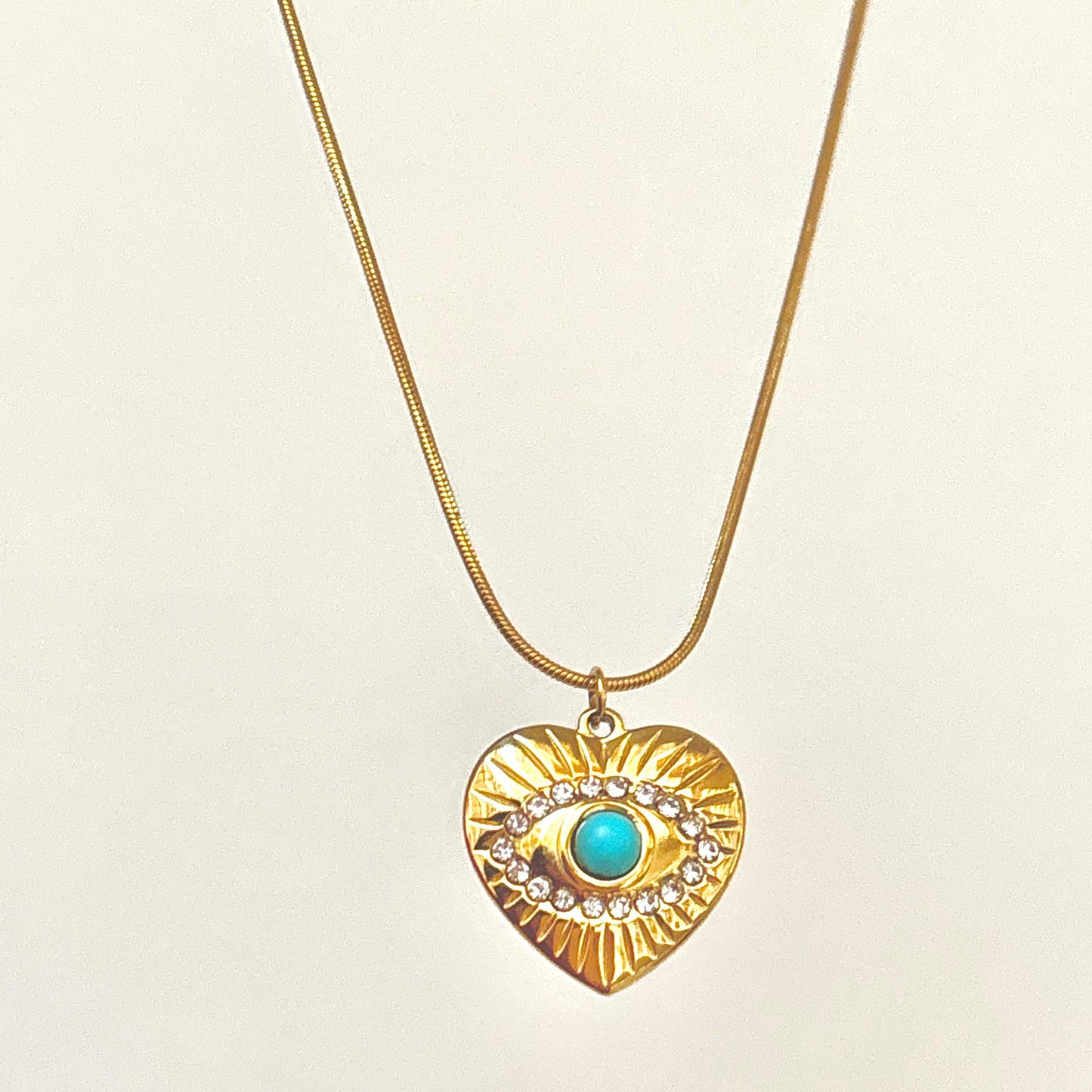Boho Heart Turquoise Necklace