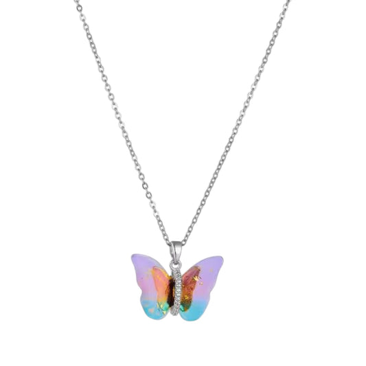 Candyfloss Crystal Mariposa Necklace