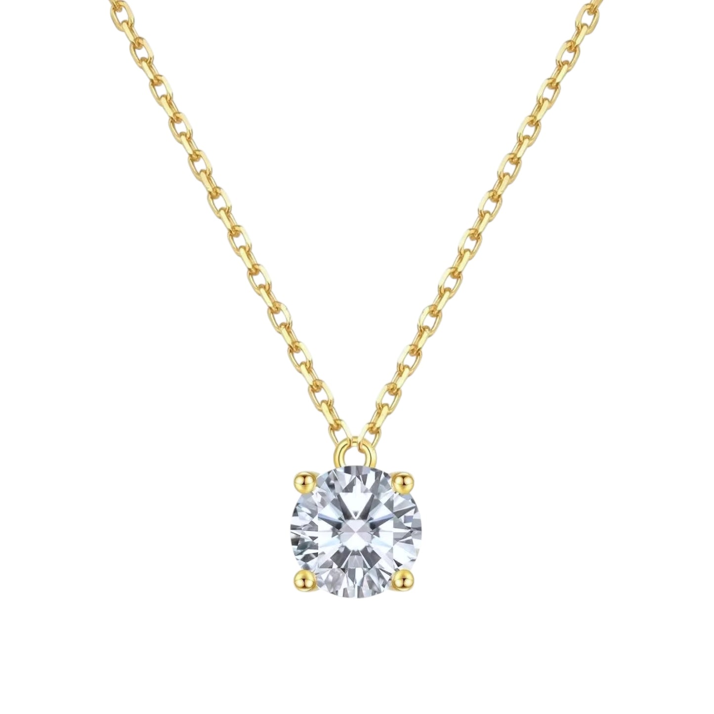 Sparkly Solitaire Necklace