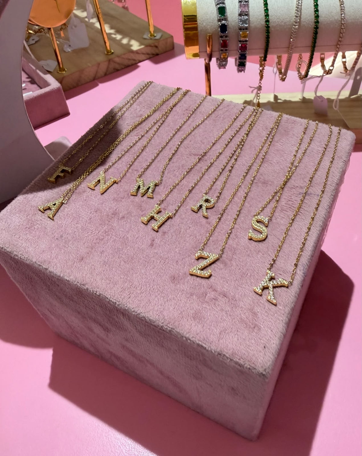 Letter LUXE Initial Necklace