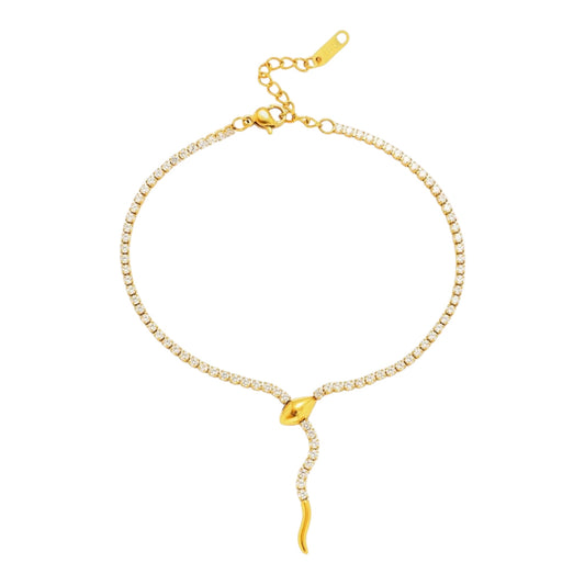 Luxe Serpentino Anklet -18K