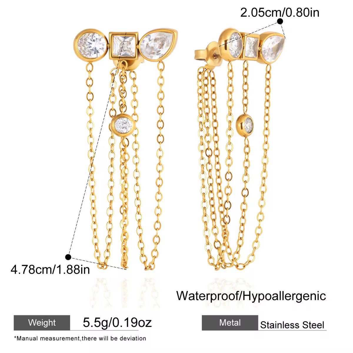 Renzo LUX Dangler Studs