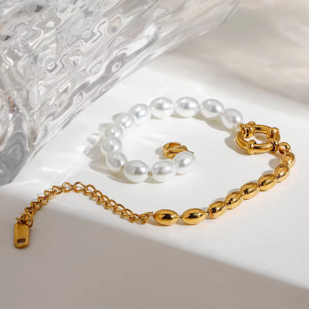 Perle X Gold Beaded Bracelet