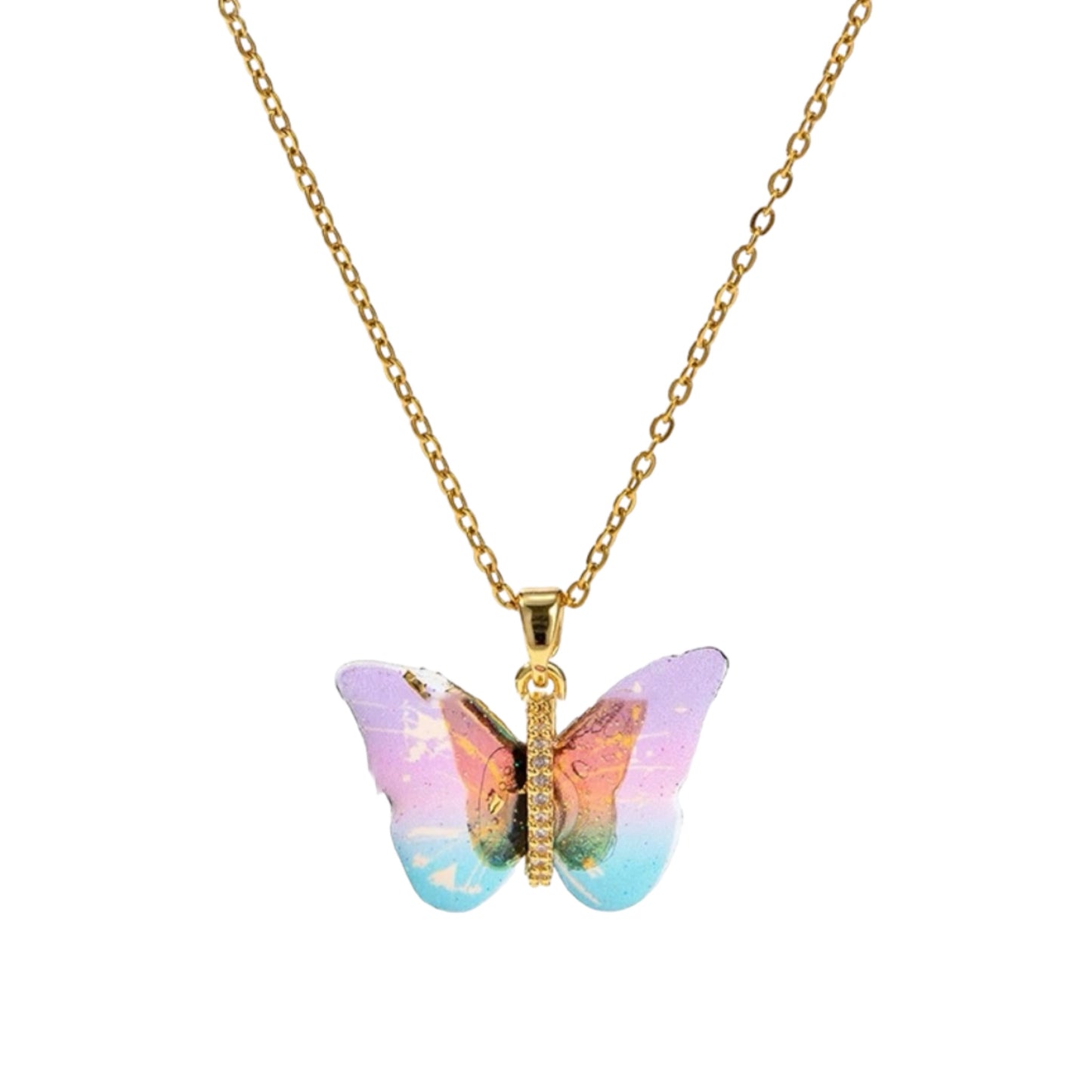 Candyfloss Crystal Mariposa Necklace