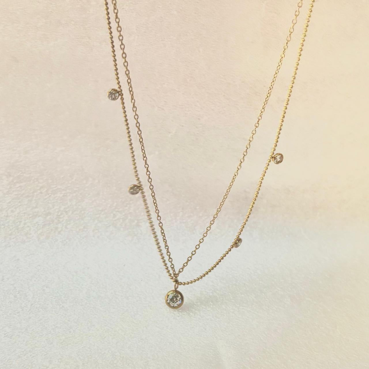 Elisia Layered Charm Necklace