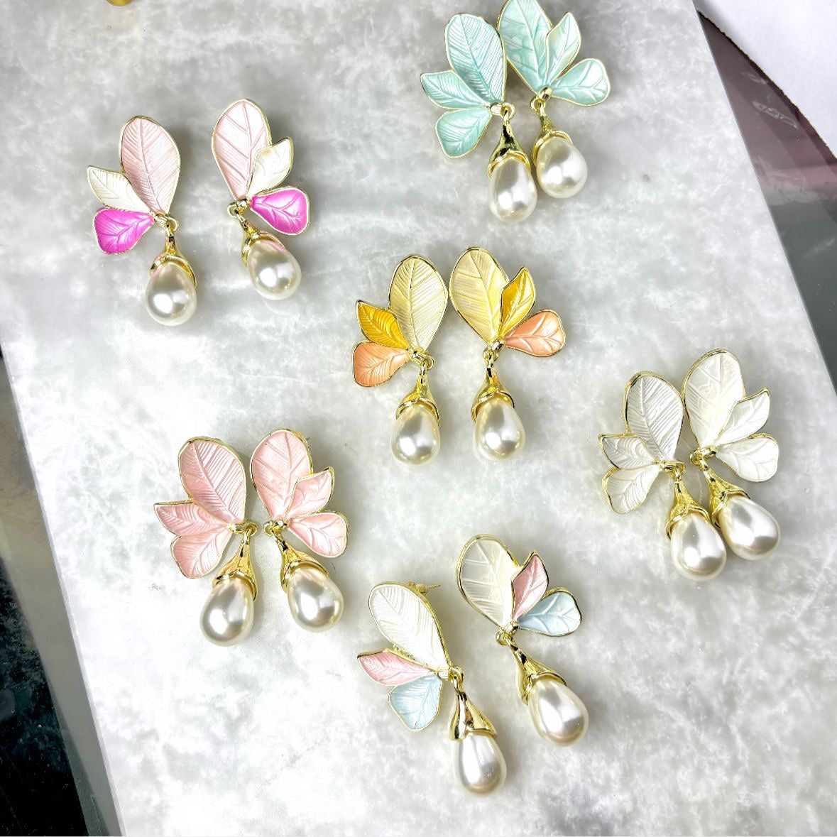 Petal Earrings -Pink Affair