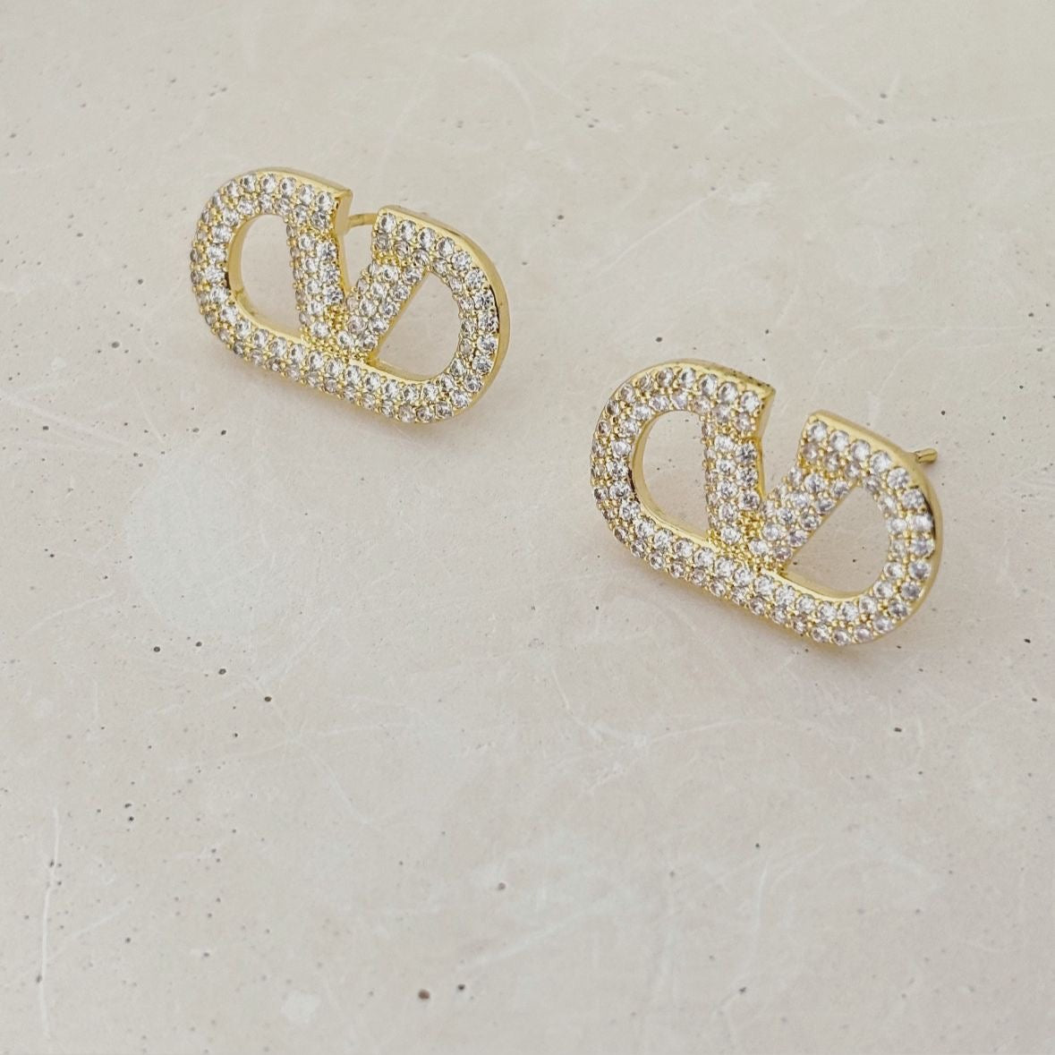 Luxury V-Logo Studs