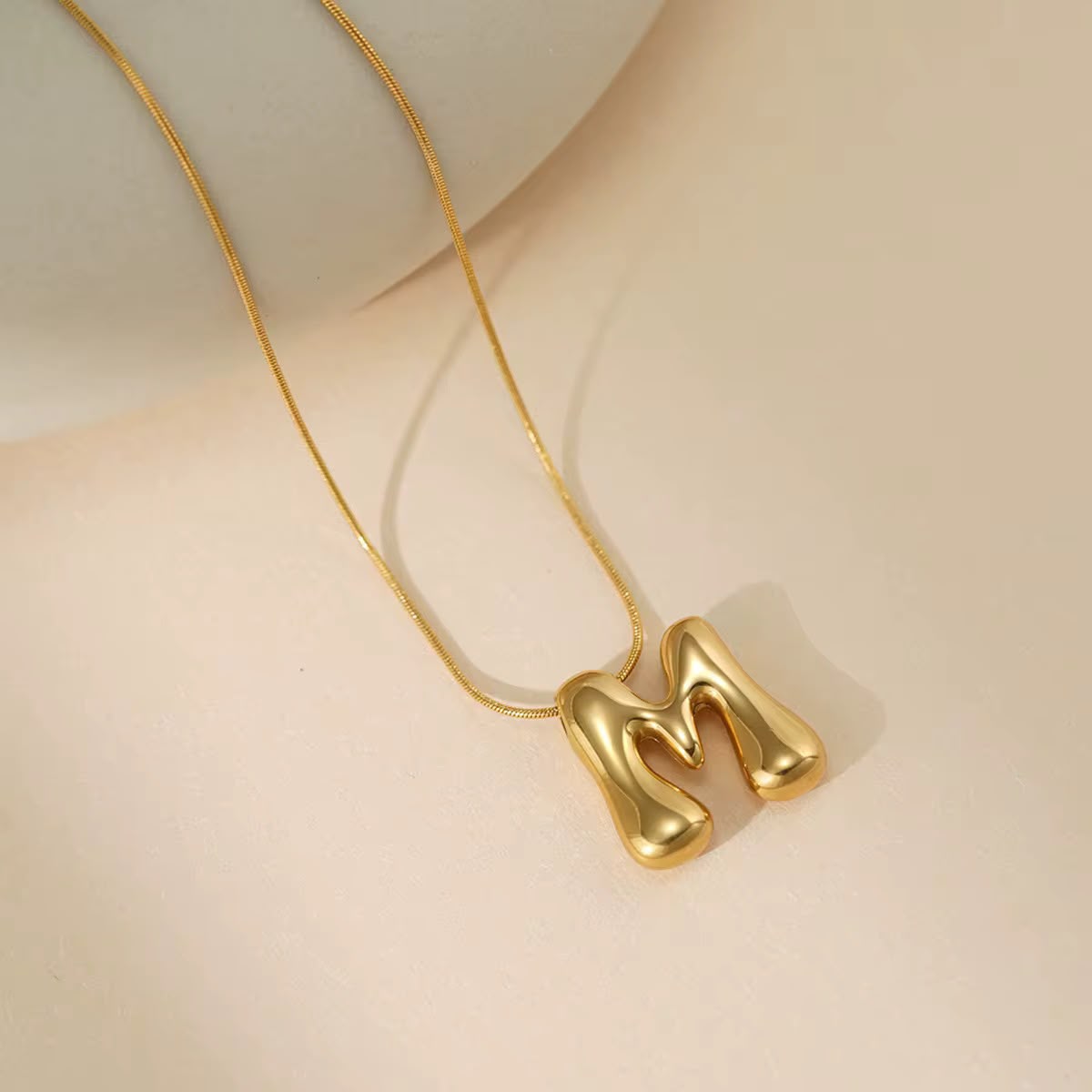Bubble Initial Necklace