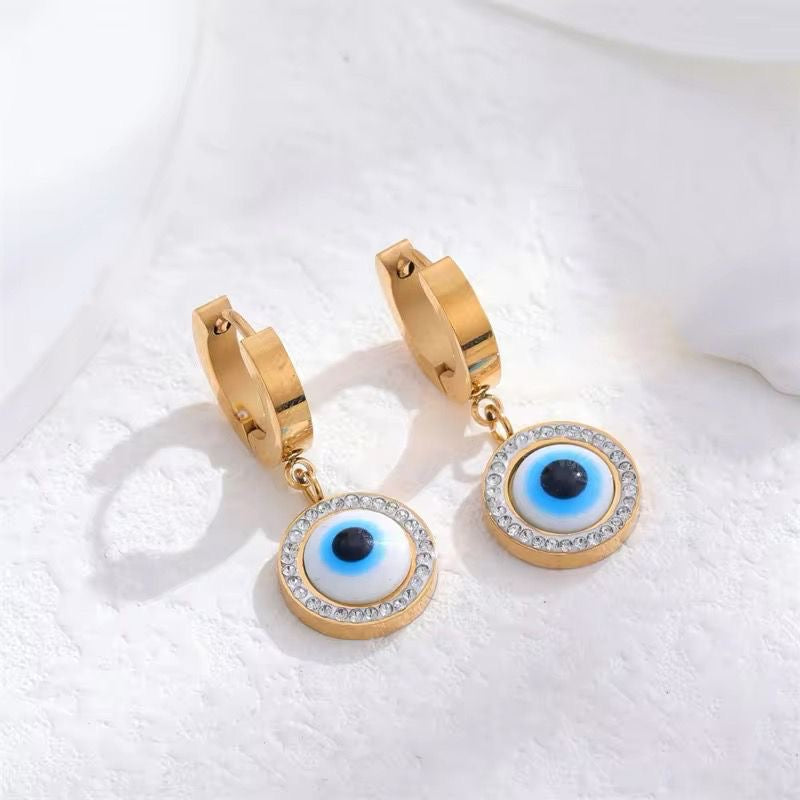 Evil Eye Huggies -18K